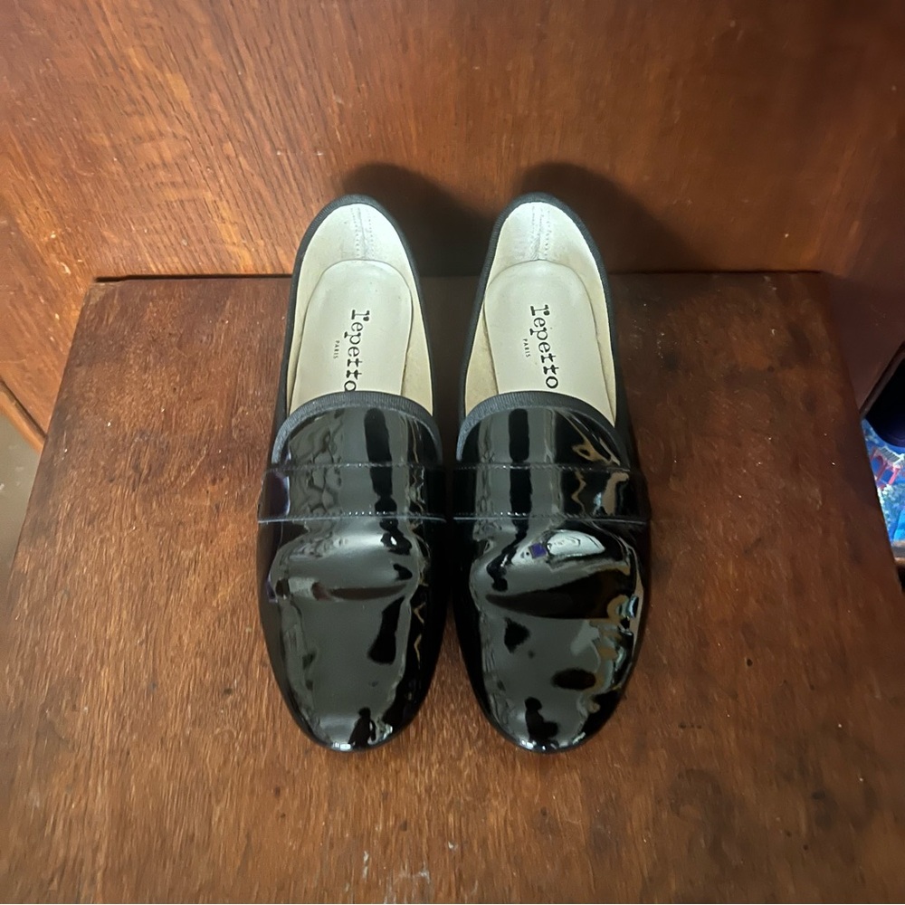 Repetto Black Patent Michael Loafers size 39 / 8womens